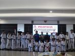 Ikuti Kejuaraan Karate, Kajati Agus Salim Lepas Tim Doujou KKI Kejati Sulteng