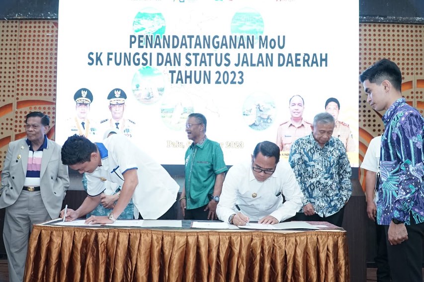 Wabup Sigi Hadiri Kegiatan Penandatanganan MoU Mengenai SK Fungsi dan Staus Jalan Daerah 2023
