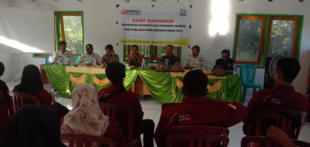 Panwascam Kasimbar Gelar Rakor Pengawasan Kampanye dan Pendistribusian Logistik Pemilu