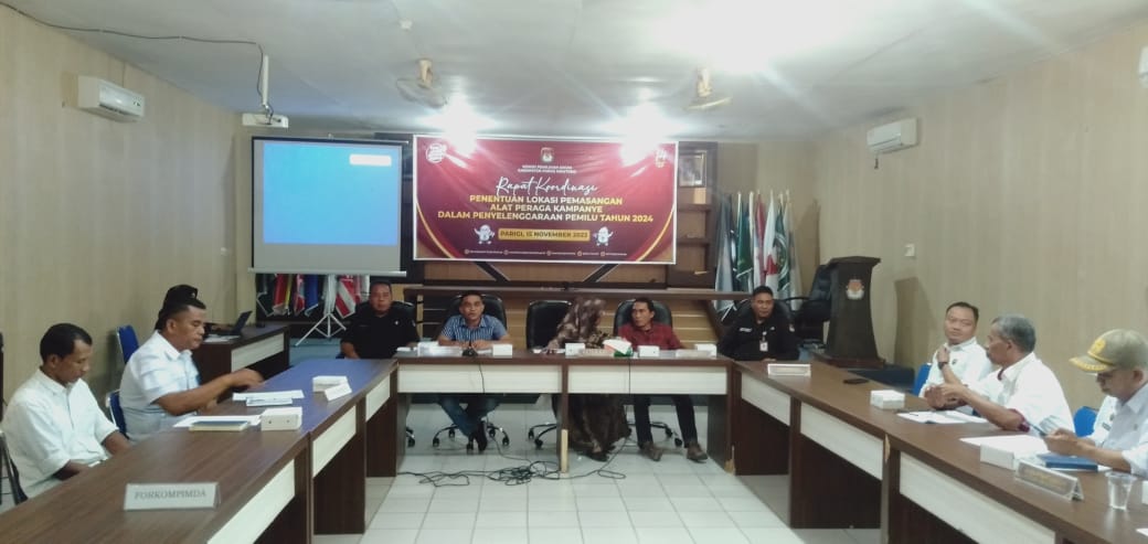 KPU Lakukan Rakor Penentuan Lokasi Pemasangan Alat Peraga Kampanye