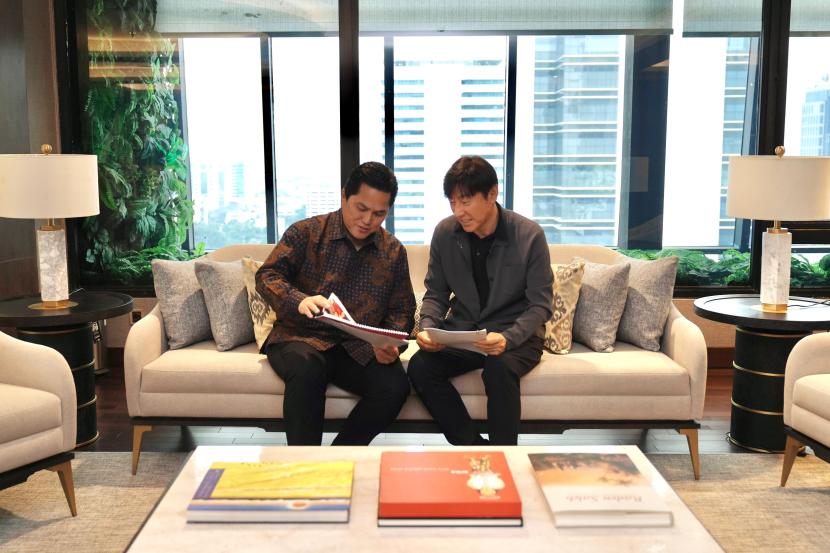 Temui Erick Thohir, Shin Tae-yong Optimistis Timnas Indonesia Kalahkan Vietnam
