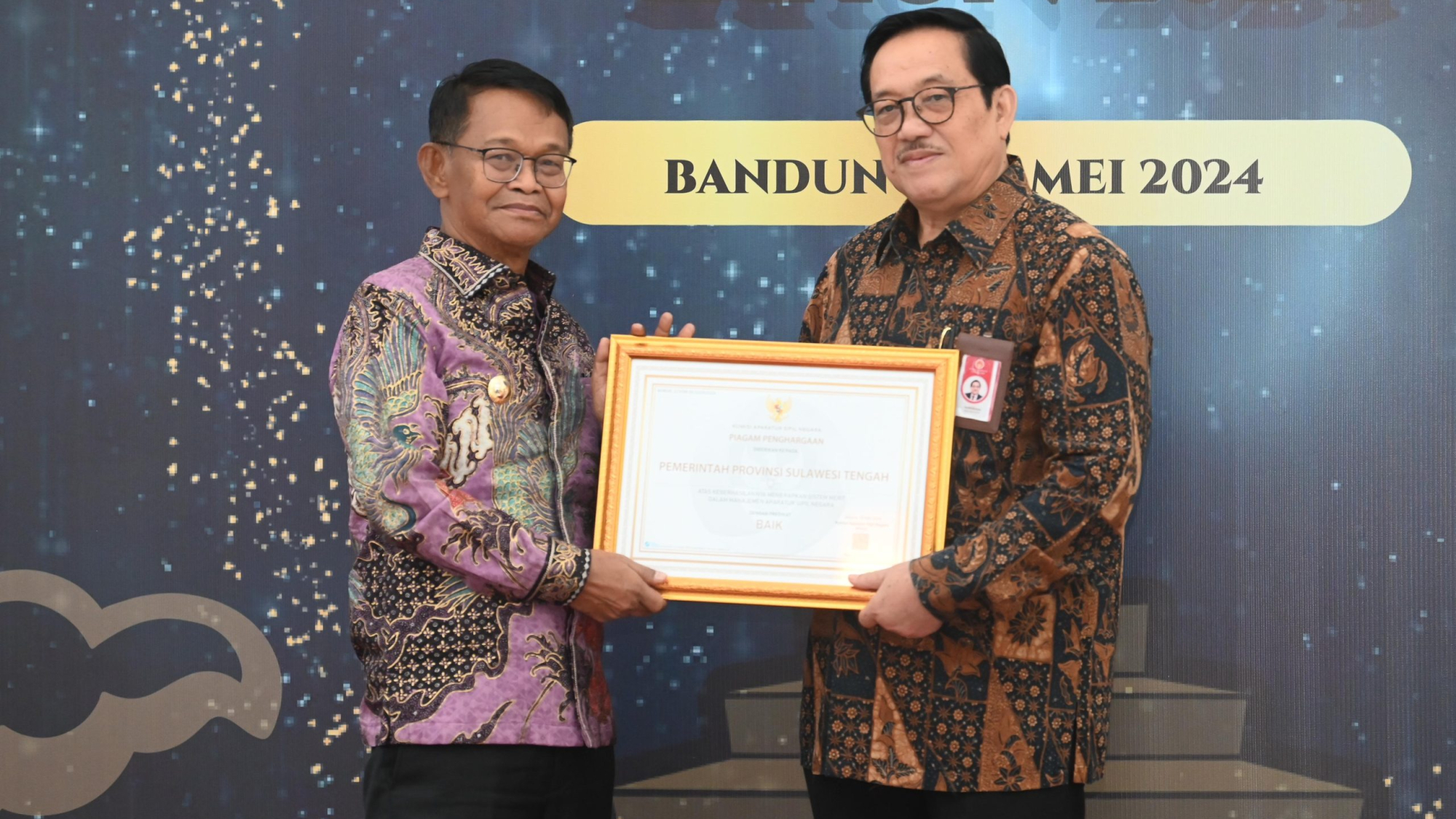 Gubernur Sulteng Raih Penghargaan Predikat Kategori Baik Penerapan Sistem Merit