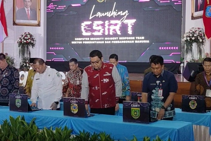 Pj Bupati Parimo Hadiri Launching CSIRT