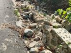 Pekerjaan Ruas Jalan Pembuni – Bronjong  Bernilai Rp 7,1 Miliar Diduga Gagal Konstruksi