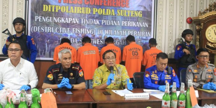 Ditpolairud Polda Sulteng Menangkap 5 Pelaku Kasus Ilegal Fising