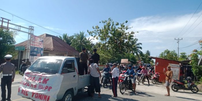 Polsek Tomini Pastikan Aksi Damai Tolak WPR Berlangsung Aman dan Tertib